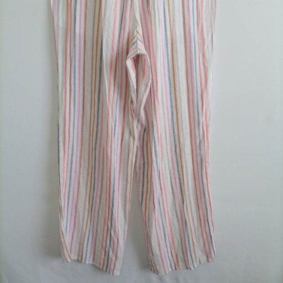 Mi Ami Francescas Womens Pink Multi Striped Pantsuit Jumpsuit Romper S New - Picture 6 of 8